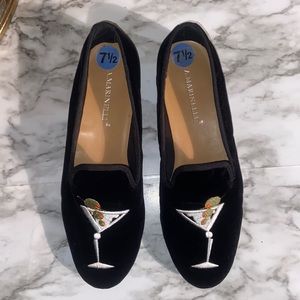 A.Martinelli Martini Glass velvet loafers